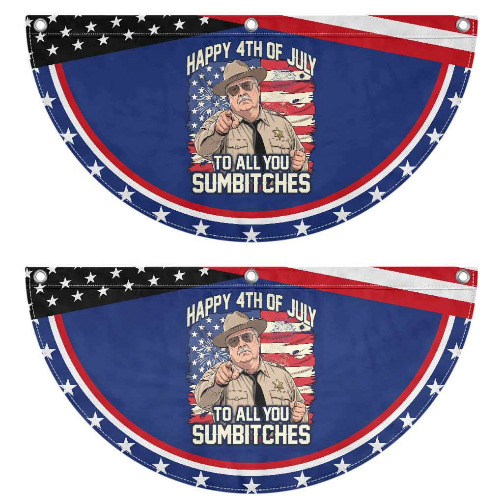 Happy 4th of July To All You Sumbitches Funny Sheriff Patriotic Fan Flag Retro Movie Quote Inspo Country Humor TS02 2pcs pack Classic Navy Print Your Wear