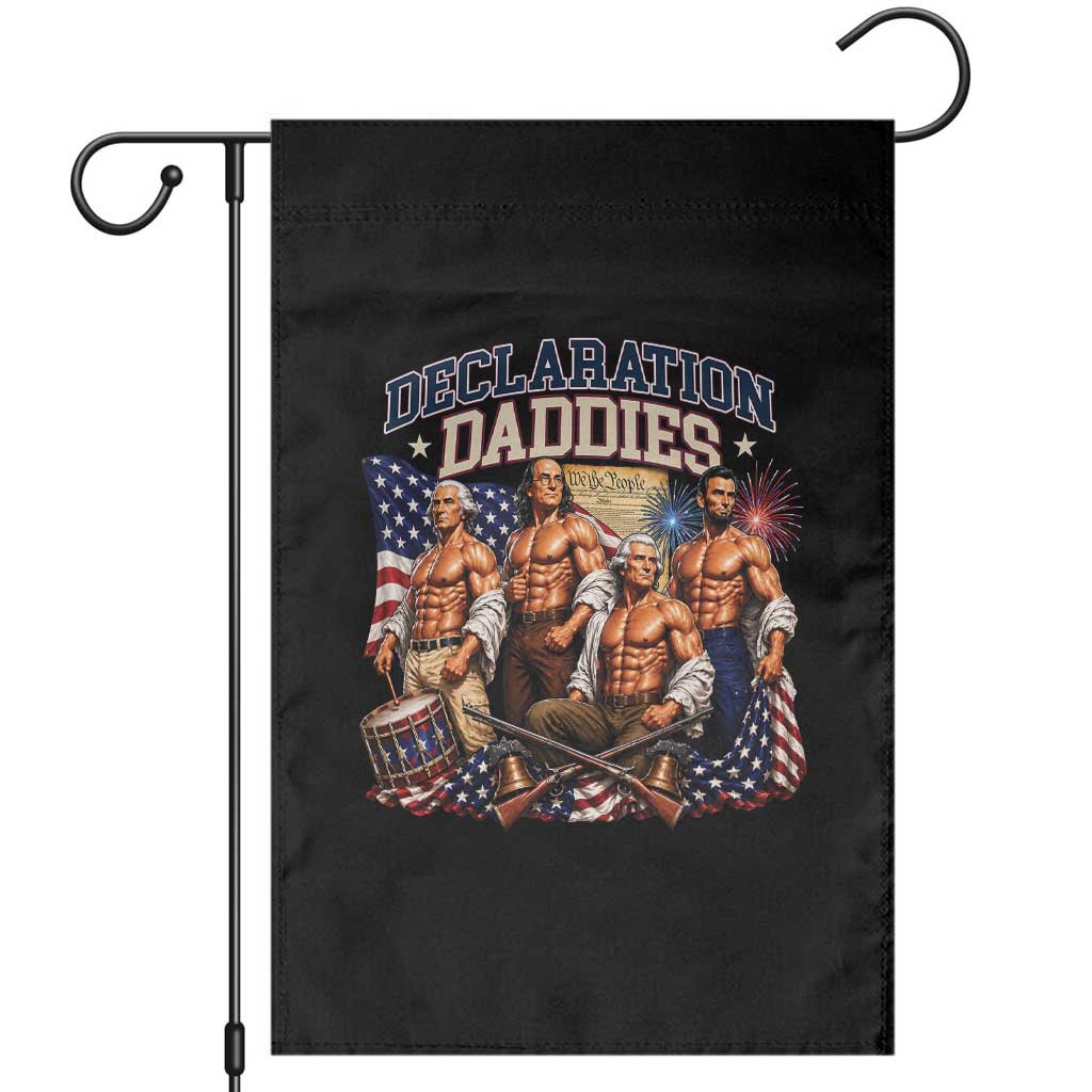 1776 America Declaration Daddies Patriotic Garden Flag Funny Buff Founding Fathers Muscular Patriots TS02 Black Print Your Wear
