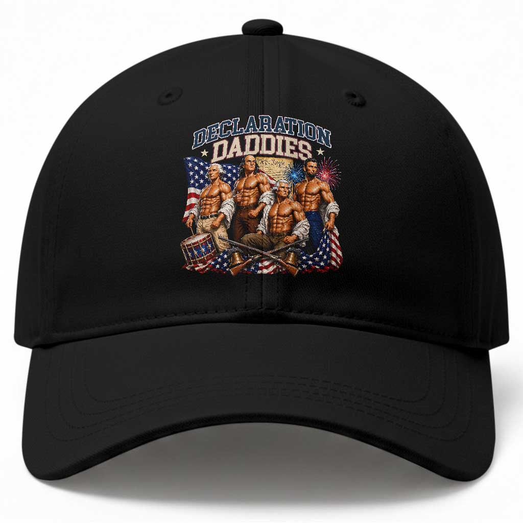 1776 America Declaration Daddies Patriotic Baseball Cap Funny Buff Founding Fathers Muscular Patriots TS02 Print Your Wear