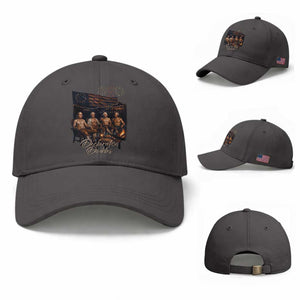 Declaration Daddies Campfire Gathering Graphic Baseball Cap Shirtless Founding Fathers Patriotic Summer 4th of July Celebration TS02 Baseball Cap Universal Fit Dark Gray Print Your Wear