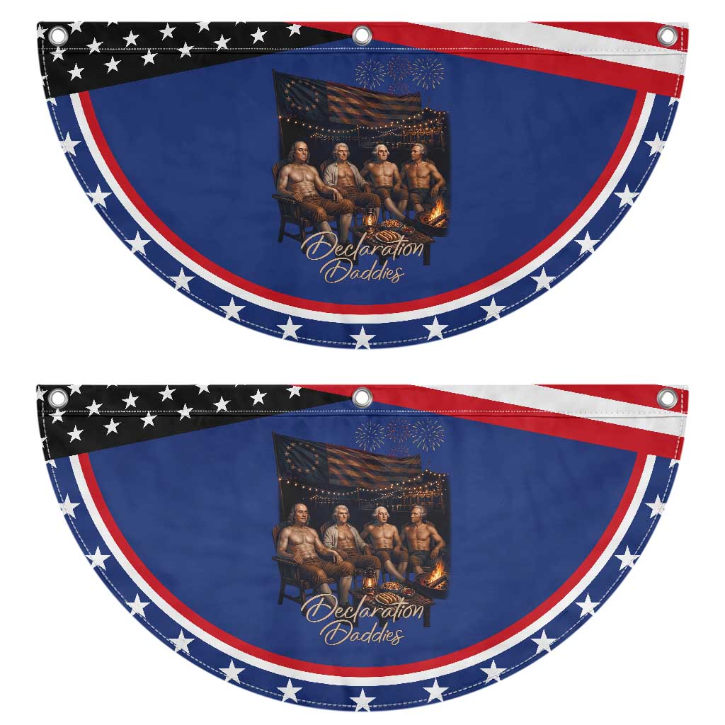 Declaration Daddies Campfire Gathering Graphic Patriotic Fan Flag Shirtless Founding Fathers Summer 4th of July Celebration TS02 2pcs pack Classic Navy Print Your Wear