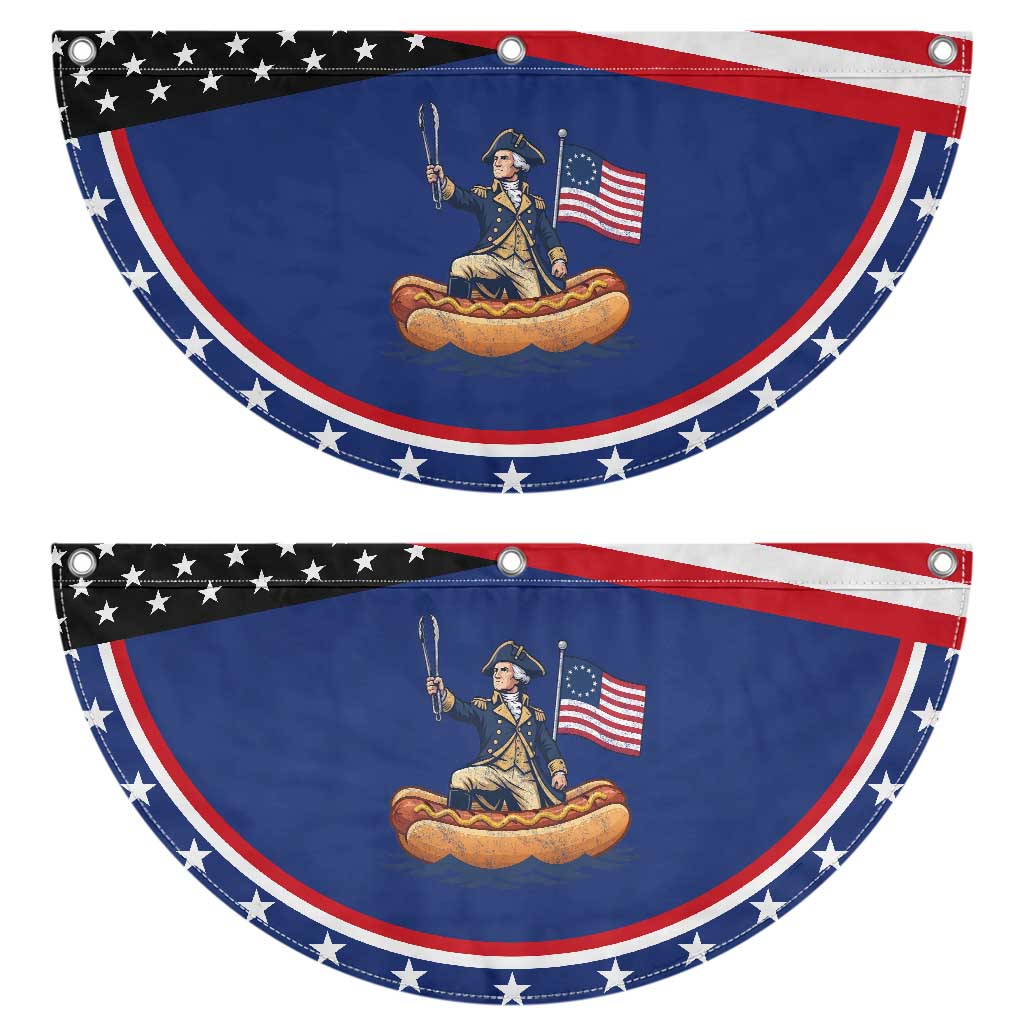 George Washington Crossing The Delaware on Hot Dog Boat Patriotic Fan Flag Funny BBQ Party 4th of July Graphic TS02 2pcs pack Classic Navy Print Your Wear