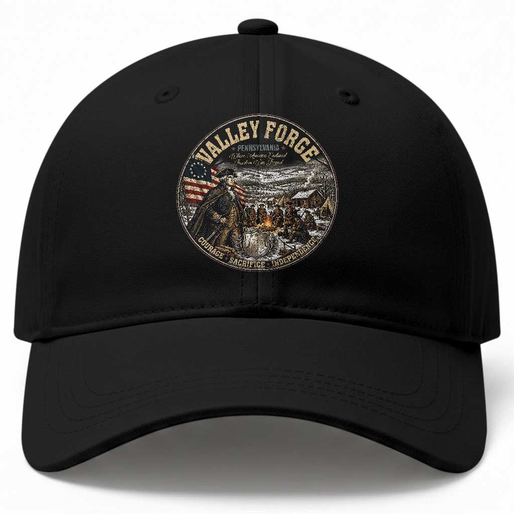 Valley Forge Pennsylvania 1777 George Washington Baseball Cap Revolutionary War Vintage American History Graphic TS02 Print Your Wear