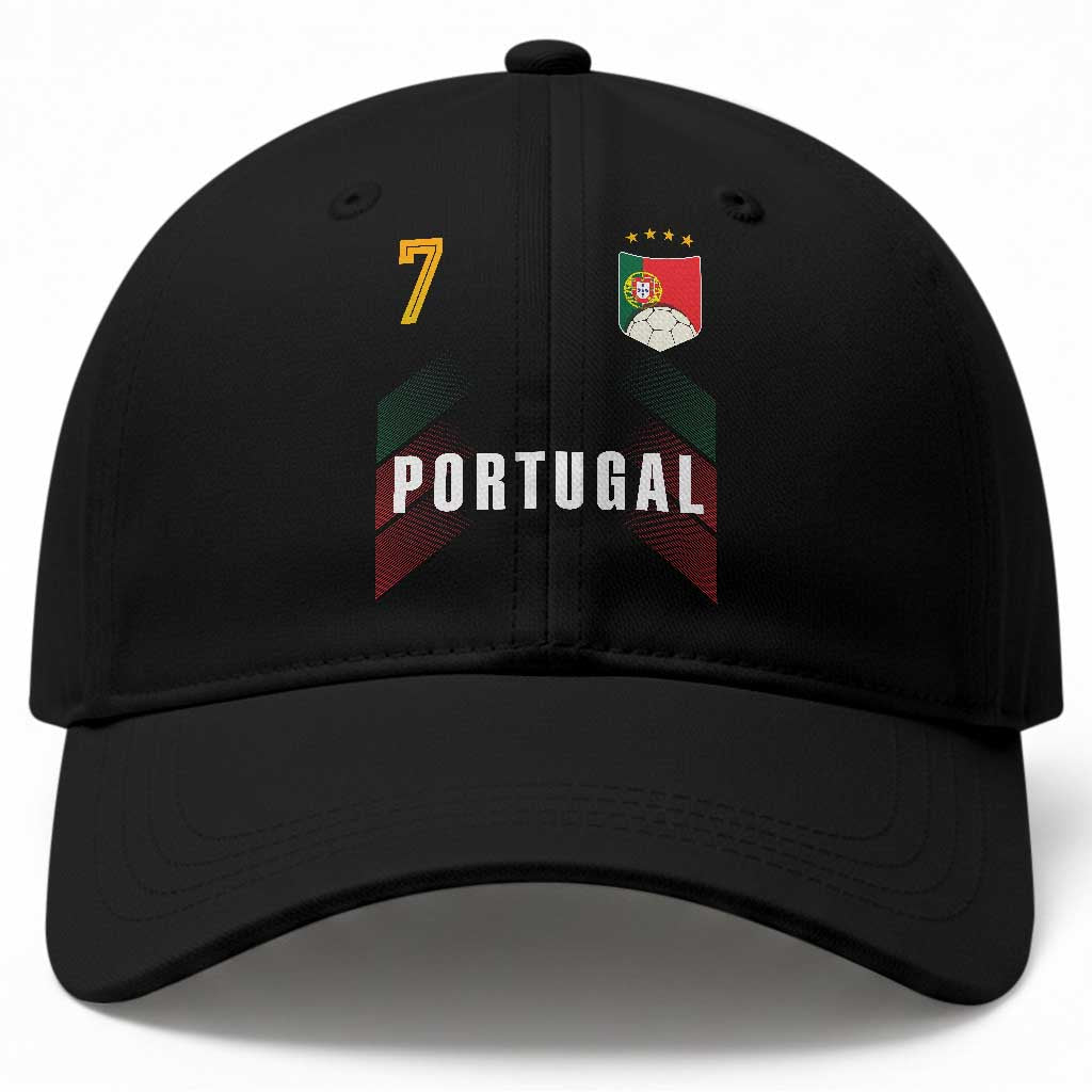 Portugal Soccer Fans Graphic Number 7 Jersey Style Baseball Cap Proud Portuguese Football Lover TS02 Print Your Wear