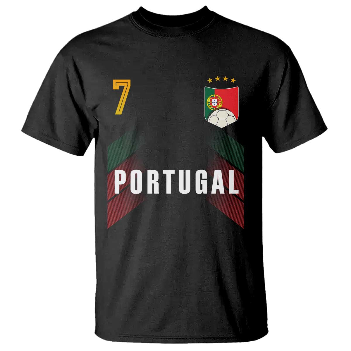 Portugal Soccer Fans Graphic Jersey Style T Shirt Proud Portuguese Football Lover TS02 Black Print Your Wear
