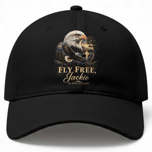 Fly Free Jackie Big Bear Bald Eagle Memorial Baseball Cap California Valley Sunset Forest Nature Graphic TS02 Print Your Wear