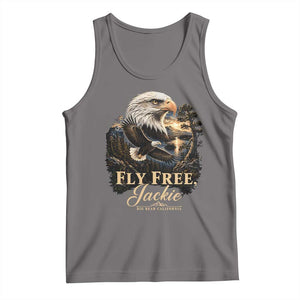 Fly Free Jackie Big Bear Bald Eagle Memorial Tank Top California Valley Sunset Forest Nature Graphic TS02 Deep Heather Print Your Wear
