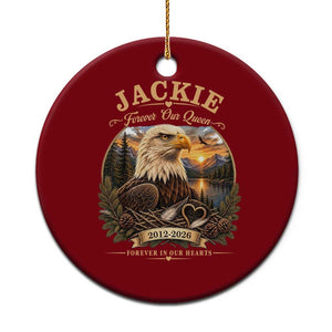 Jackie Forever Our Queen Bald Eagle Memorial Ceramic Ornament Big Bear Lake Crest Tribute Graphic TS02 1pc Red Print Your Wear