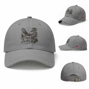 Fly Free Jackie Vintage Etching Soaring Eagle Baseball Cap Big Bear Lake Wilderness Graphic TS02 Baseball Cap Universal Fit Sport Gray Print Your Wear