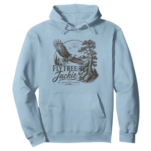 Fly Free Jackie Vintage Etching Soaring Eagle Hoodie Big Bear Lake Wilderness Graphic TS02 Light Blue Print Your Wear