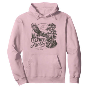 Fly Free Jackie Vintage Etching Soaring Eagle Hoodie Big Bear Lake Wilderness Graphic TS02 Light Pink Print Your Wear