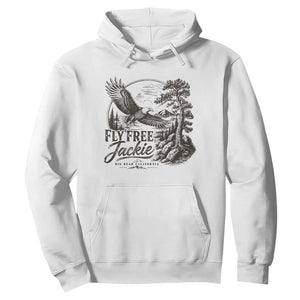 Fly Free Jackie Vintage Etching Soaring Eagle Hoodie Big Bear Lake Wilderness Graphic TS02 White Print Your Wear