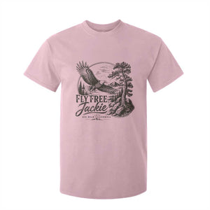 Fly Free Jackie Vintage Etching Soaring Eagle T Shirt For Kid Big Bear Lake Wilderness Graphic TS02 Light Pink Print Your Wear