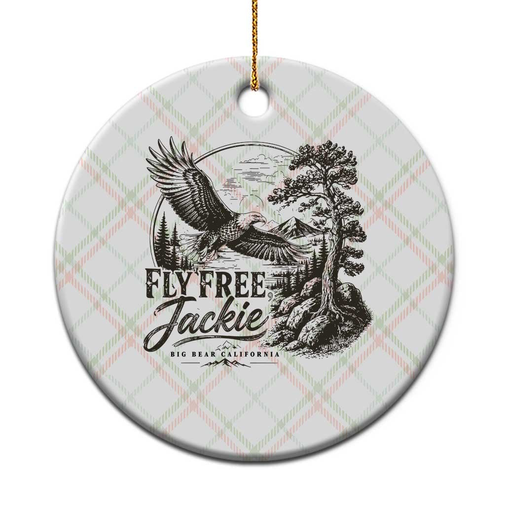 Fly Free Jackie Vintage Etching Soaring Eagle Ceramic Ornament Big Bear Lake Wilderness Graphic TS02 1pc Christmas Plaid Print Your Wear