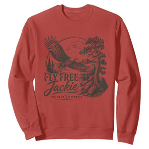 Fly Free Jackie Vintage Etching Soaring Eagle Sweatshirt Big Bear Lake Wilderness Graphic TS02 Red Print Your Wear