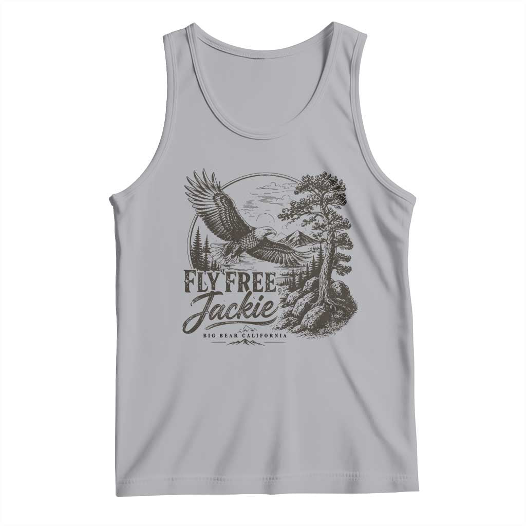 Fly Free Jackie Vintage Etching Soaring Eagle Tank Top Big Bear Lake Wilderness Graphic TS02 Athletic Heather Print Your Wear