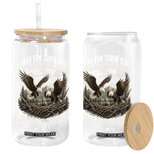Her Wings May Rest Jackie and Shadow Glass Can Bald Eagle Nest Family Tribute Graphic TS02 Print Your Wear