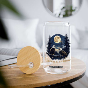 Jackie and Shadow Bald Eagle Couple Glass Can Full Moon Forest Vintage Nature Graphic TS02 Print Your Wear