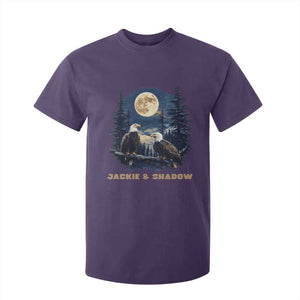 Jackie and Shadow Bald Eagle Couple T Shirt For Kid Full Moon Forest Vintage Nature Graphic TS02 Purple Print Your Wear