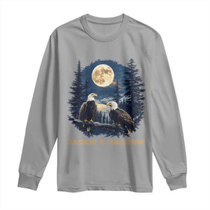 Jackie and Shadow Bald Eagle Couple Long Sleeve Shirt Full Moon Forest Vintage Nature Graphic TS02 Sport Gray Print Your Wear