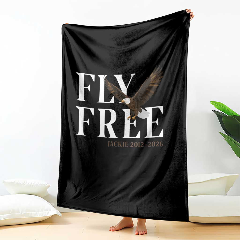Fly Free Jackie Eagle 2012 2026 Memorial Throw Blanket Soaring Wilderness Tribute TS02 Print Your Wear