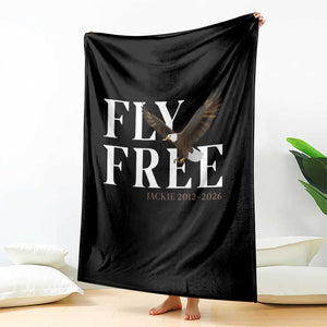 Fly Free Jackie Eagle 2012 2026 Memorial Throw Blanket Soaring Wilderness Tribute TS02 Print Your Wear