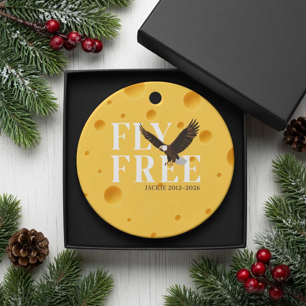 Fly Free Jackie Eagle 2012 2026 Memorial Ceramic Ornament Soaring Wilderness Tribute TS02 1pc Yellow Cheese Print Your Wear