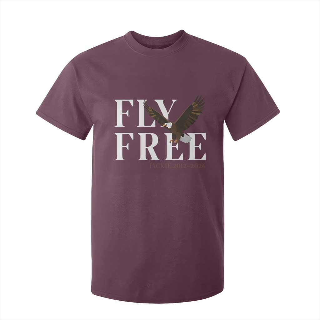Fly Free Jackie Eagle 2012 2026 Memorial T Shirt For Kid Soaring Wilderness Tribute TS02 Maroon Print Your Wear