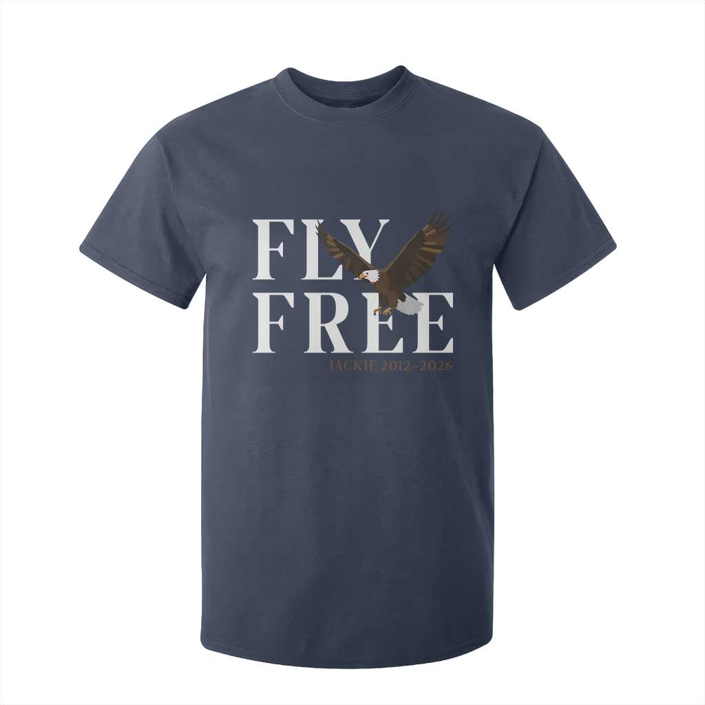 Fly Free Jackie Eagle 2012 2026 Memorial T Shirt For Kid Soaring Wilderness Tribute TS02 Navy Print Your Wear