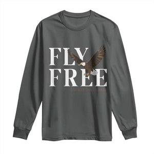 Fly Free Jackie Eagle 2012 2026 Memorial Long Sleeve Shirt Soaring Wilderness Tribute TS02 Dark Heather Print Your Wear