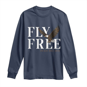 Fly Free Jackie Eagle 2012 2026 Memorial Long Sleeve Shirt Soaring Wilderness Tribute TS02 Navy Print Your Wear