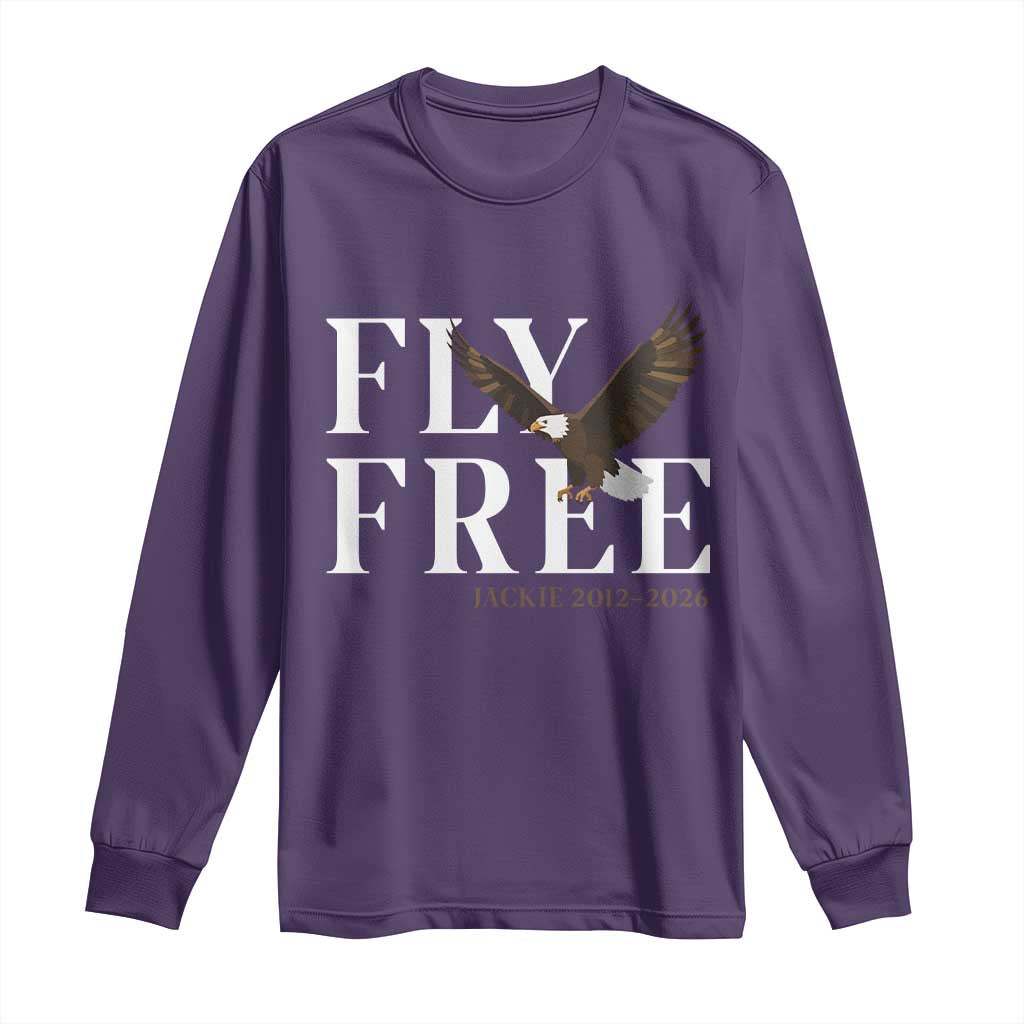 Fly Free Jackie Eagle 2012 2026 Memorial Long Sleeve Shirt Soaring Wilderness Tribute TS02 Purple Print Your Wear