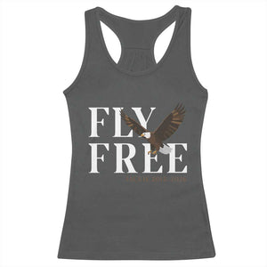 Fly Free Jackie Eagle 2012 2026 Memorial Racerback Tank Top Soaring Wilderness Tribute TS02 Dark Heather Print Your Wear
