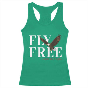 Fly Free Jackie Eagle 2012 2026 Memorial Racerback Tank Top Soaring Wilderness Tribute TS02 Irish Green Print Your Wear