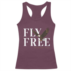 Fly Free Jackie Eagle 2012 2026 Memorial Racerback Tank Top Soaring Wilderness Tribute TS02 Maroon Print Your Wear