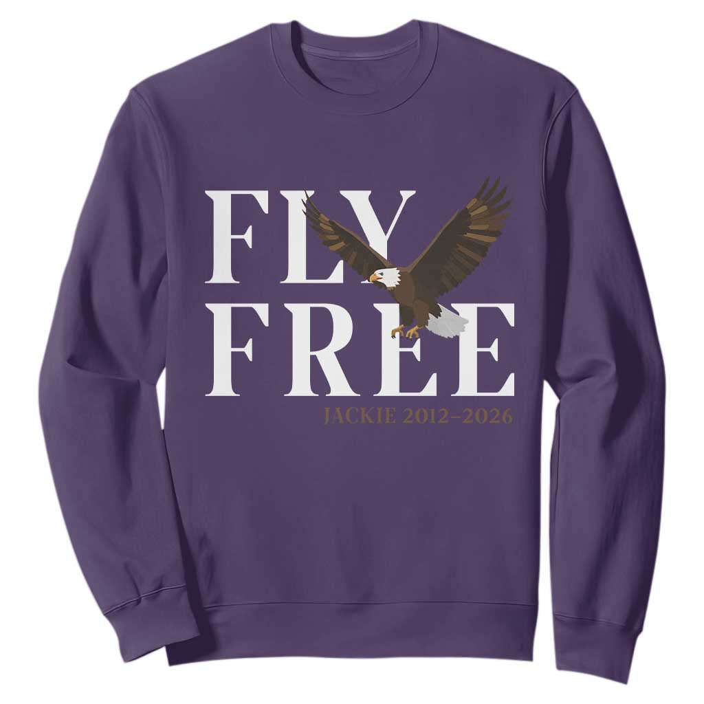 Fly Free Jackie Eagle 2012 2026 Memorial Sweatshirt Soaring Wilderness Tribute TS02 Purple Print Your Wear