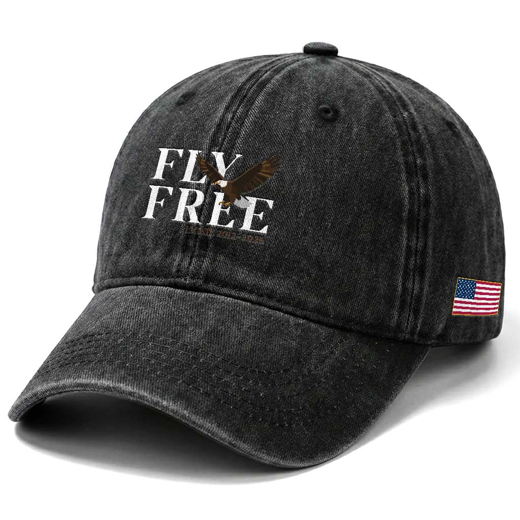 Fly Free Jackie Eagle 2012 2026 Memorial Washed Cotton Baseball Cap Soaring Wilderness Tribute TS02 Print Your Wear