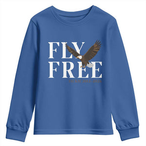 Fly Free Jackie Eagle 2012 2026 Memorial Youth Sweatshirt Soaring Wilderness Tribute TS02 Royal Blue Print Your Wear