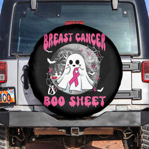 Breast Cancer Boo Sheet Spare Tire Cover Pink Halloween Support Squad TS02 No hole Black Print Your Wear