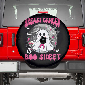 Breast Cancer Boo Sheet Spare Tire Cover Pink Halloween Support Squad TS02 Black Print Your Wear