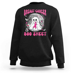 Breast Cancer Is Boo Sheet Sweatshirt Halloween Pink Ribbon Support Warrior TS02 Black Print Your Wear