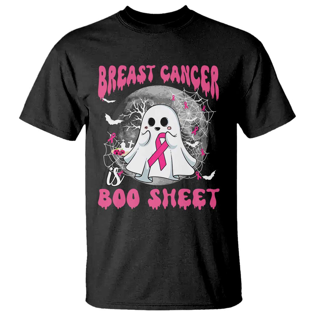 Breast Cancer Is Boo Sheet T Shirt Halloween Pink Ribbon Support Warrior TS02 Black Print Your Wear