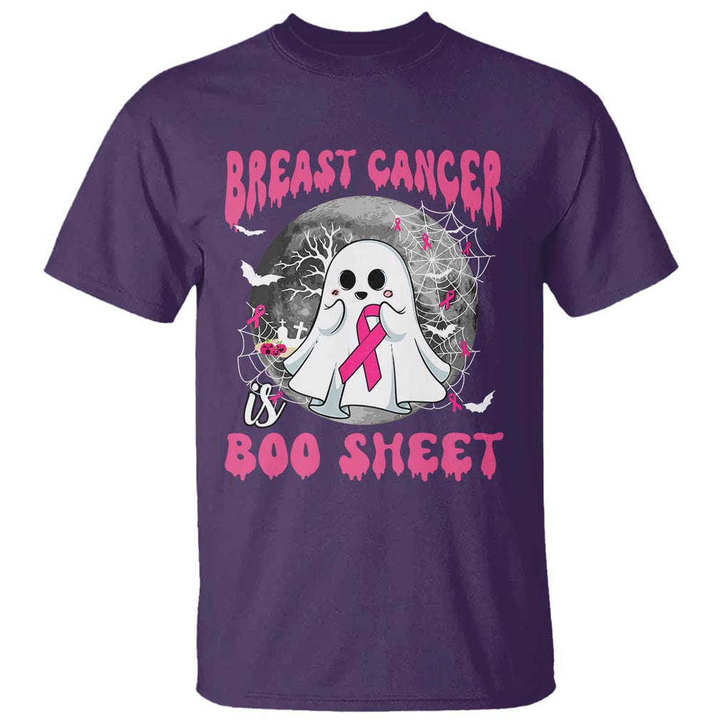Breast Cancer Is Boo Sheet T Shirt Halloween Pink Ribbon Support Warrior TS02 Purple Print Your Wear