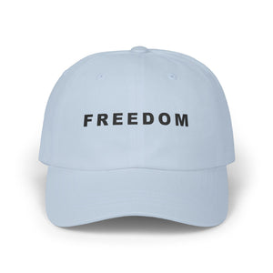 Freedom Statement Embroidered Classic Cap Patriotic Free Speech Defender TS02 Classic Cap Universal Fit Light Blue Printyourwear