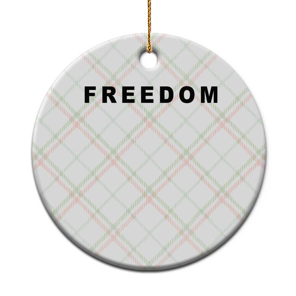 Freedom Statement Ceramic Ornament Free Speech Charlie Kirk Tribute TS02 1pc Christmas Plaid Print Your Wear