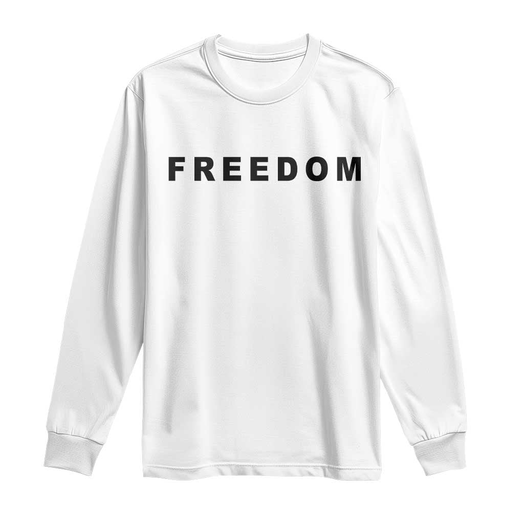 Freedom Statement Long Sleeve Shirt Free Speech Charlie Kirk Tribute TS02 White Print Your Wear