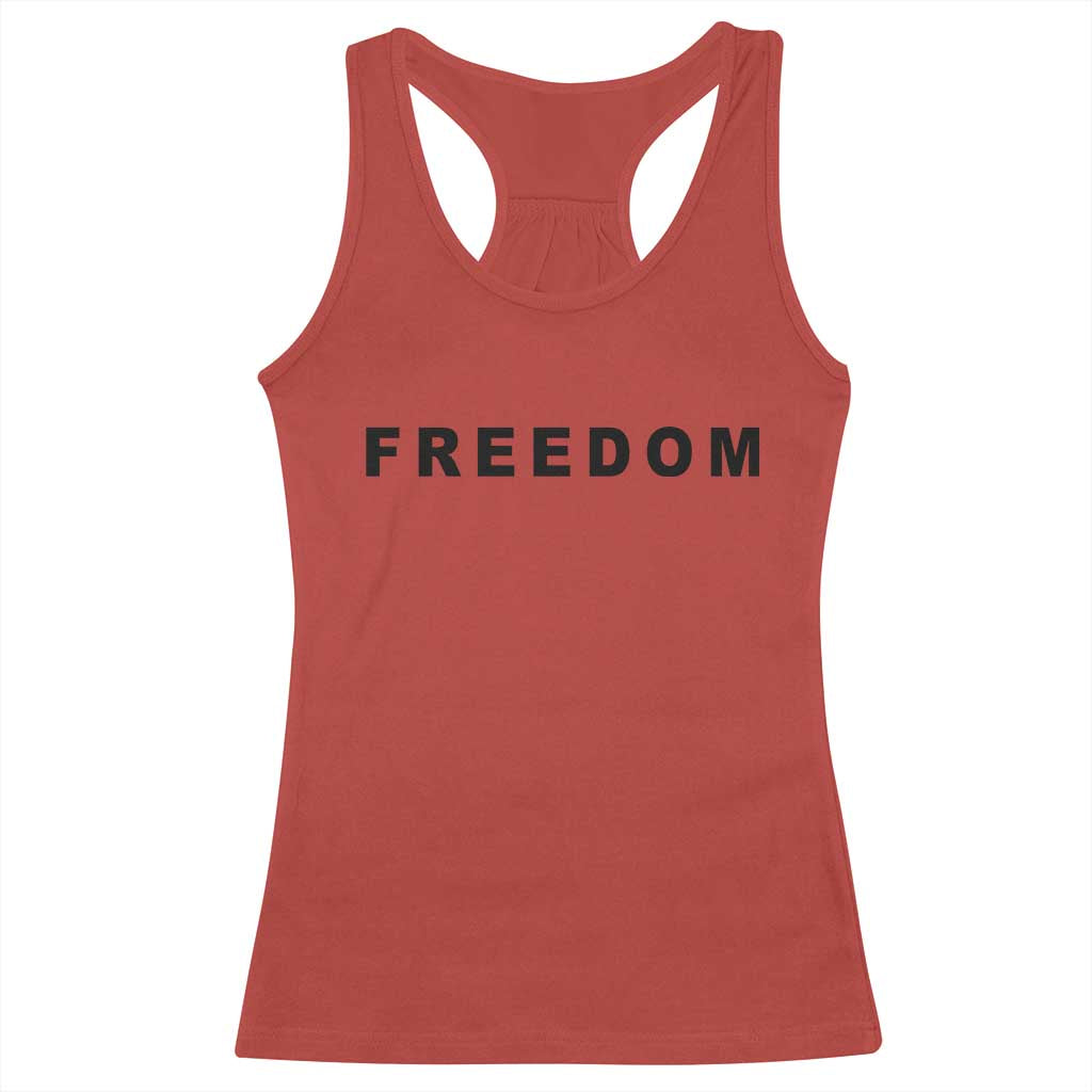 Freedom Statement Racerback Tank Top Free Speech Charlie Kirk Tribute TS02 Red Print Your Wear