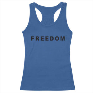 Freedom Statement Racerback Tank Top Free Speech Charlie Kirk Tribute TS02 Royal Blue Print Your Wear