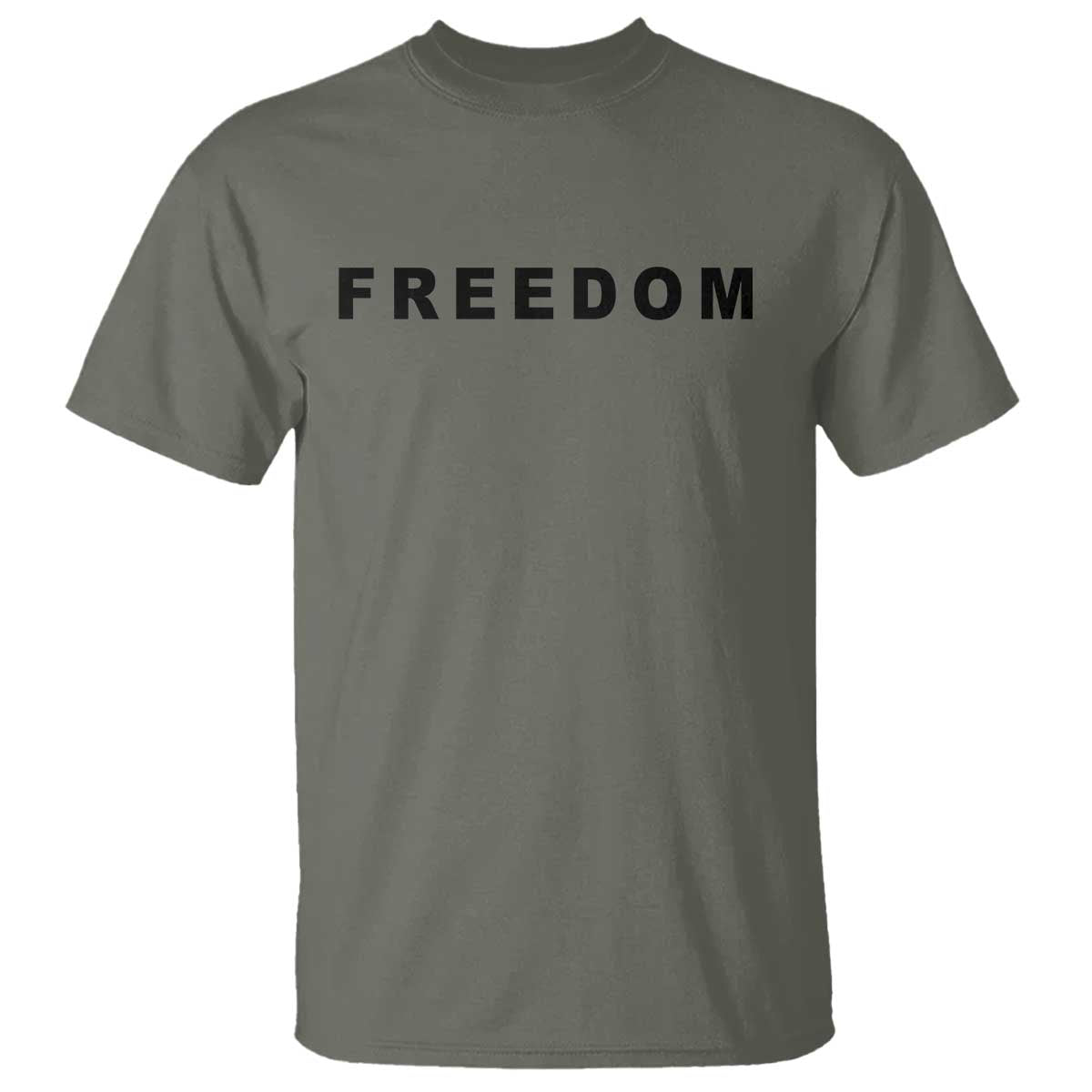 Freedom Statement T Shirt Free Speech Charlie Kirk Tribute TS02 Military Green Print Your Wear
