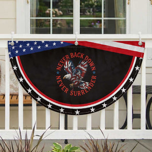 American Bald Eagle Graphic Patriotic Fan Flag Never Back Down Never Surrender Memorial for Freedom Fighters TS02 2pcs pack Classic Black Print Your Wear